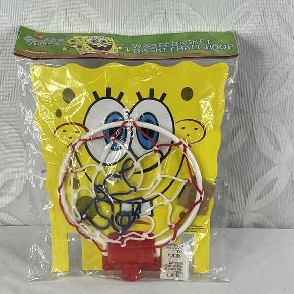5 for $25| Nickelodeon SpongeBob SquarePants Wastebasket Basketball Hoop 2003 - Picture 2 of 8
